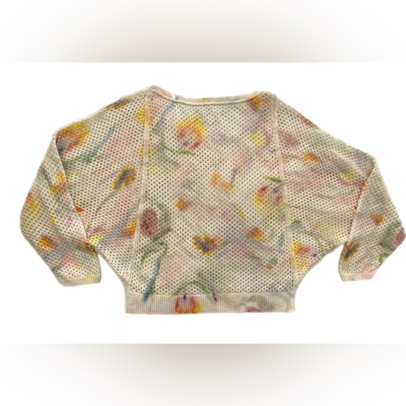 Anthropologie Klaas Jonkman Multicolor Mesh stitch crew neck sweater Medium - Picture 11 of 15